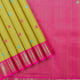 Corn Yellow With Multi Colour Silk Thread Checked Peacock Chakram buttas Design And Rose Pink With Gold Zari Mayilkan Edge Border Traditional Silk Saree