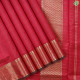 Maroon Red With Gold Zari Vaira Oosi Lines Design And Self Colour With Gold Zari Mayilkan Butta Brownish Green Edge Border 9 Yards Madisar Silk Saree