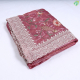 Onion Pink With Multi Colour Tissue Crush Embroidery Fancy Cotton Saree-Onion Pink