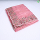 Pink With Small Rose Buds Tissue Crush Embroidery Fancy Cotton Saree-Pink