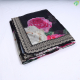 Elephant Black With Big Flowers With Leaf Digital Print Design And Embroidered Order Digital Print Organza Silk Saree-Elephant Black