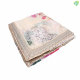 Cream Yellow With Big Flowers With Leaf Digital Print Design And Embroidered Order Digital Print Tissue Silk Saree-Cream Yellow