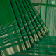 Emarald Green With Silk Thread Lines Design And Self Colour With Gold Zari Multi Lines And Diamond design Border Soft Silk Saree