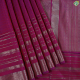 Purple With Silk Thread Lines Design And Self Colour With Gold Zari Multi Lines And Diamond design Border Soft Silk Saree-Purple