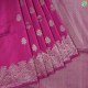 Purple With Gold Zari Flower With Leaf Butta Motifs Design And Self Colour With Gold Zari Retta Pet Border Soft Silk Saree-Purple
