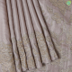Khaki With Micro Round Butta And Micro Lines Body Design And Self Colour With Gold Zari Rose With Leaf Butta Border Fancy Cotton Saree