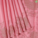 Baby Pink With Micro Round Butta And Micro Lines Body Design And Self Colour With Gold Zari Rose With Leaf Butta Border Fancy Cotton Saree-Baby Pink