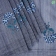 Grape Grey Wood Grains With Multi Colour Flowers Embroidered Design And Self Colour Multi Colour Thread Lines Border Digital Print Fancy Saree