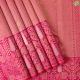 Reddish Pink With Gold Zari Diamond Intricate Design And Self colour With Gold Zari Pythonic Tree And Meena Work Border Traditional Silk Saree  
