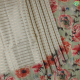 Rexona Green With Gold Zari Self Designed Stripes And Cream White With Floral Design Border Digital Print Fancy Saree-Creamy 