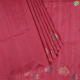 Dark Onion Pink With Small Multi Colour Flower Thread Work Butta Design And Self Colour With Flower With Leaves Embroidered Border Fancy Cotton Saree