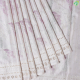 Creamy Pink With Multi Colour Feather or Leaves Design Printed Self Colour With Cut Work Embroidered Semi Tusser Saree
