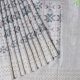Cream White With Dual Tone Animated Printed Design And Self Colour With Thread Cut Work Embroidered Semi Tusser Saree