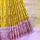 Golden Yellow With Zari And Silk Thread Flower Butta Pale Pink Pythonic Design Border Grand Bridal Silk Saree
