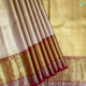 Onion Pink With Gold Zari Cross Stripes Contrast Red With Gold Zari Rangoli Border Exclusive Bridal Silk Saree