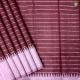Dark Onion Pink Colour Big Zari Lines Organza (or) Kora Silks Saree 