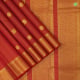 Brick Red Colour Vaira Oosi Lines With Peacock Chakra Motifs Traditional Koorai Silks Saree 