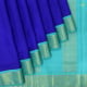 Royal Blue With Sea Blue Colour Pure Zari  9 Yards Or Madisar Silks saree 