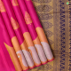 Hot Pink Colour Bit Thilagam And Turning Border Motifs Pure Gift Silks Saree 