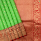 Pista Green With Chilly Red Colour Small Flower Motifs Pure  Banarasi Silks Saree 