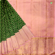 Bottle Green With Rose Pink Colour Big Florals With Small Chakra Motifs All Over Grand Bridal Silks Saree 