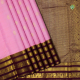 Pale Pink With Gold Zari Rudraksham Butta Motifs And Purple With Gold Zari Multi Design Multi Line Border Traditional Silk Saree