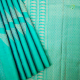 Rexona Green Colour With Rose Gold Zari Fancy Triangle Motifs Without Border Pure trendy Design Saree 