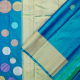 Peacock Green Colour With Full Body Multi Colour Circles Motifs Without Border Pure Trendy Design Saree