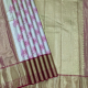 Silver Gold Zari With Pink Silk Thread Zari By Zari Tissue Weaved Rose Butta Motifs Design And Maroon Red With Gold Zari Rangoli And Bavanji Border Bridal Silk Saree