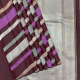 Purple Brown With Multi Colour Silk Thread And Silver Copper Zari Cross Lines Design Borderless Contemporary Trendy Designer Silk Saree 