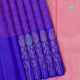Egyptian Blue Copper Silk Thread Self Floral Design Weaved And Self Colour With Self Colour Silver And  Copper Zari Rose Flower Border Trendy Designer Silk Saree 