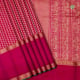 Rose Pink With Sandal Colour Silk Thread Rudraksham Design And Self Colour With Two Line Gap Border Bridal Silk Saree