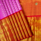 Lavender Pink With Silver Zari By Zari Checked And Rudraksham Motifs Weaved Rani Red With Gold Zari Self Square Cubes And Lined High Border Exclusive Bridal Silk Sarees