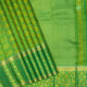Leaf Green With Gold Zari Classic Animal Symbol Round Butta Motifs Design And Self Colour With Gold Zari Birds With Floral Design Border Exclusive Wedding Silk Saree