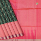 Bottle Green With Gold Zari Multi Shape Designs And Self And Red Colour With Gold Zari border Soft Silk Saree 