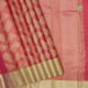 Dark Peach Pink With Silver Gold Zari Triangle Cristal Design Weaved And Self With Gold Zari Bavanji Border Trendy Designer Silk Saree