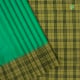 Rexona Green Full Body Plaint With Lemon Green With Black And Pink Multi Line Checks Design Border Trendy Designer Silk Saree