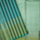 Pine Blue With Purple Blue Geometric Square Shape Fancy Design Self Colour With Manthulir Green Mango Silk Thread Work And Silver Gold Zari Dual One Side Border Trendy Designer Silk Saree 