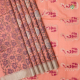 Peach Colour With Silver and Ikkat Pochampalli Design Weaved Silver Zari Border Soft Silk Saree