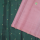 Olive Green Colour With Small Gold Zari Leaves Design And Gold Zari And Onion Pink Edge Border Pure Traditional Silk Saree