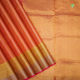 Saree Chilly Red Colour With Gold Zari Checked Silver, Gold Tissue Border Pure Soft Silk Saree