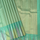 Aqua Green With Silver And Gold Zari Vertical Wavy Design And Self Colour With Tri Colour Zari Fire Design Trendy Designer Silk Saree