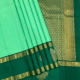 Pista Green With Gold Zari Small Rudraksham Butta Motifs Design And Forest Green With Gold Zari Double Lion Butta And Rettapet Korvai Border Traditional Silk Saree
