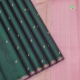 Olive Green Colour With Small Gold Zari Leaves Design And Gold Zari And Onion Pink Edge Border Pure Traditional Silk Saree