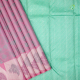 Light Pink  With Rexona Green Silk Thread Worked Fancy Design Weaved Self Colour With Silver Zari Modern Art Effect Leaf Border Trendy Designer Silk Saree