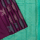 Purple With Multi Colour Self Stripes And Multi Colour Silver Zari Star Flower Butta Motifs Without Border Trendy Designer Silk Saree