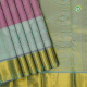 Lavender Pink With Silver Zari Floral And Self Weaved Design Rexona Green With Silver And Gold Zari Self Peacock And Thilagam Gold Zari Mayikan Border Padded Trendy Designer Silk Saree 