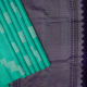 Sea Green With Multi Colour Stripes And Silver Zari Triple Square Butta Motifs Design Without Border Soft Silk Saree