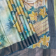 Multi Rainbow Colour With Nandavanam Effect Design And Pillar And Dancing Girl Statue Pallu Grey Border Tusser Silk Saree