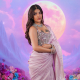 Lilac Lavender With Silver Zari By Zari Self Stripes Design And Self Colour With Silver Zari Fancy Lotus Butta Design Border Grand Tissue Prismatic Luminescence Edition Silk Saree